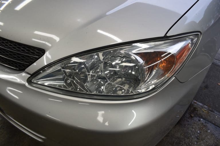 Clear polished headlight after restoration