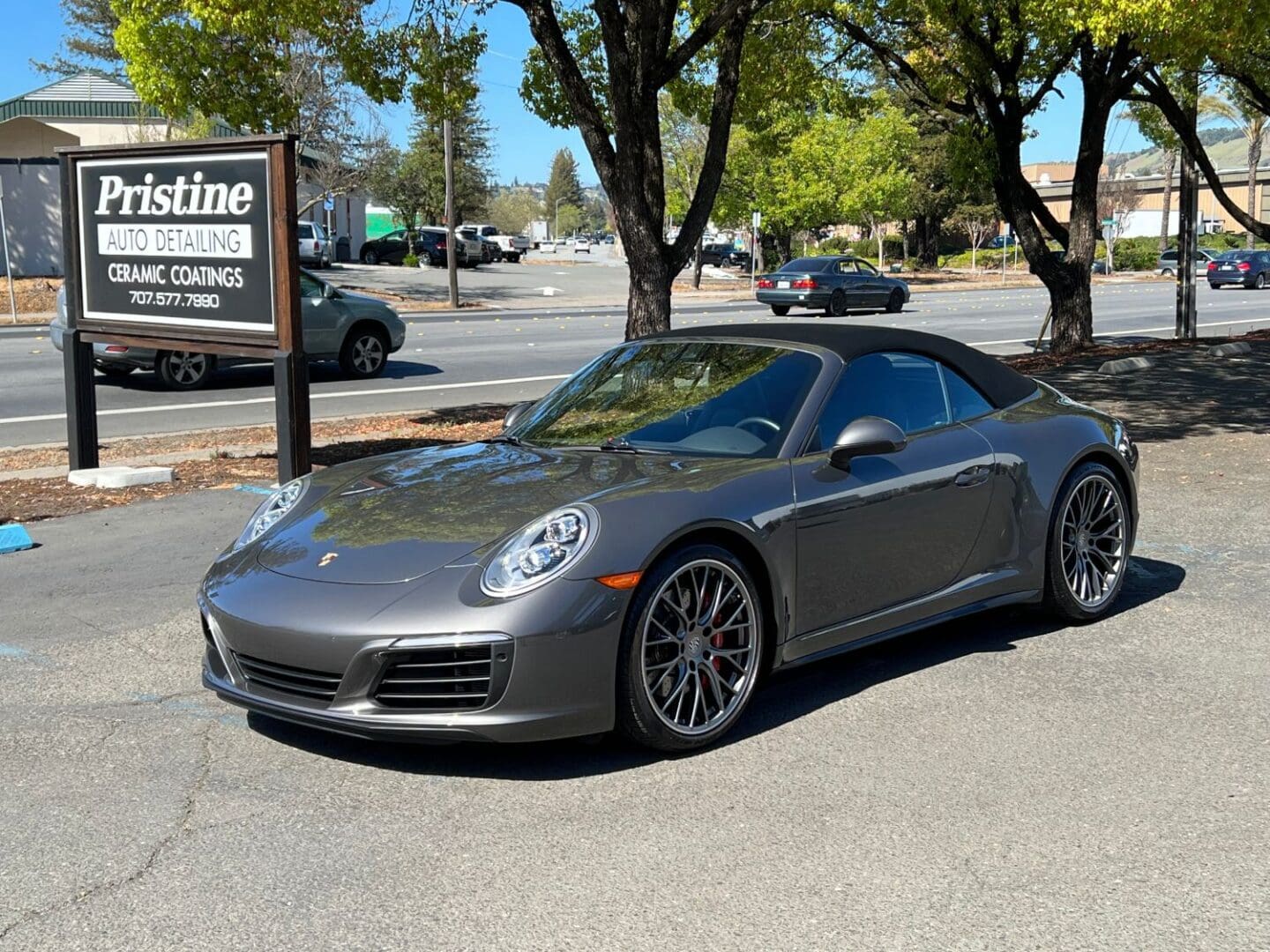 Ceramic Coated Gray Porsche