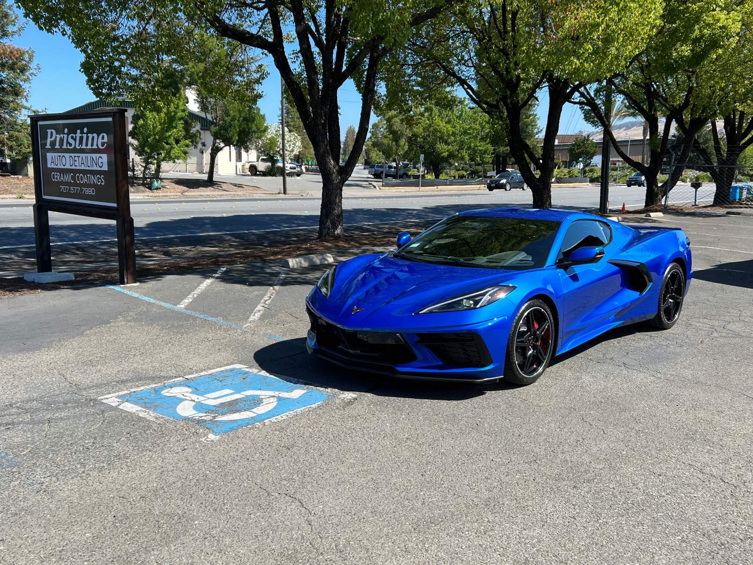 Blue C8 after ceramic coating installation