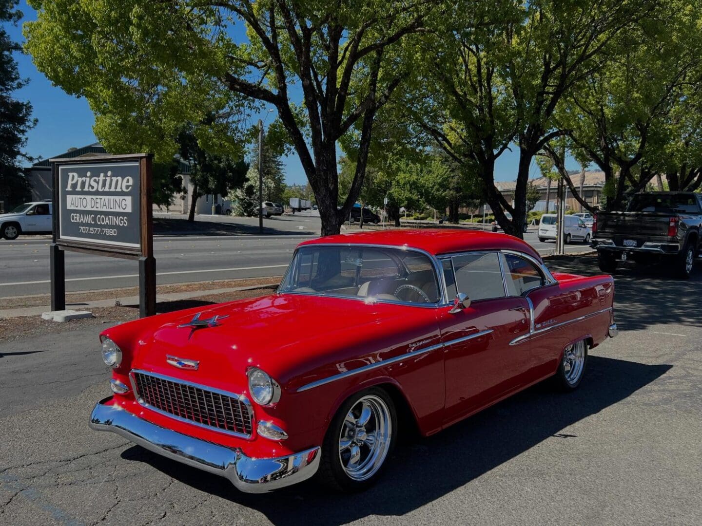 Ceramic Coated Red 55 Chevy