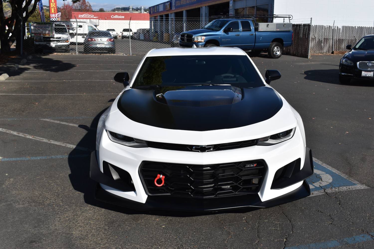 White ZL1 after ceramic coating installation