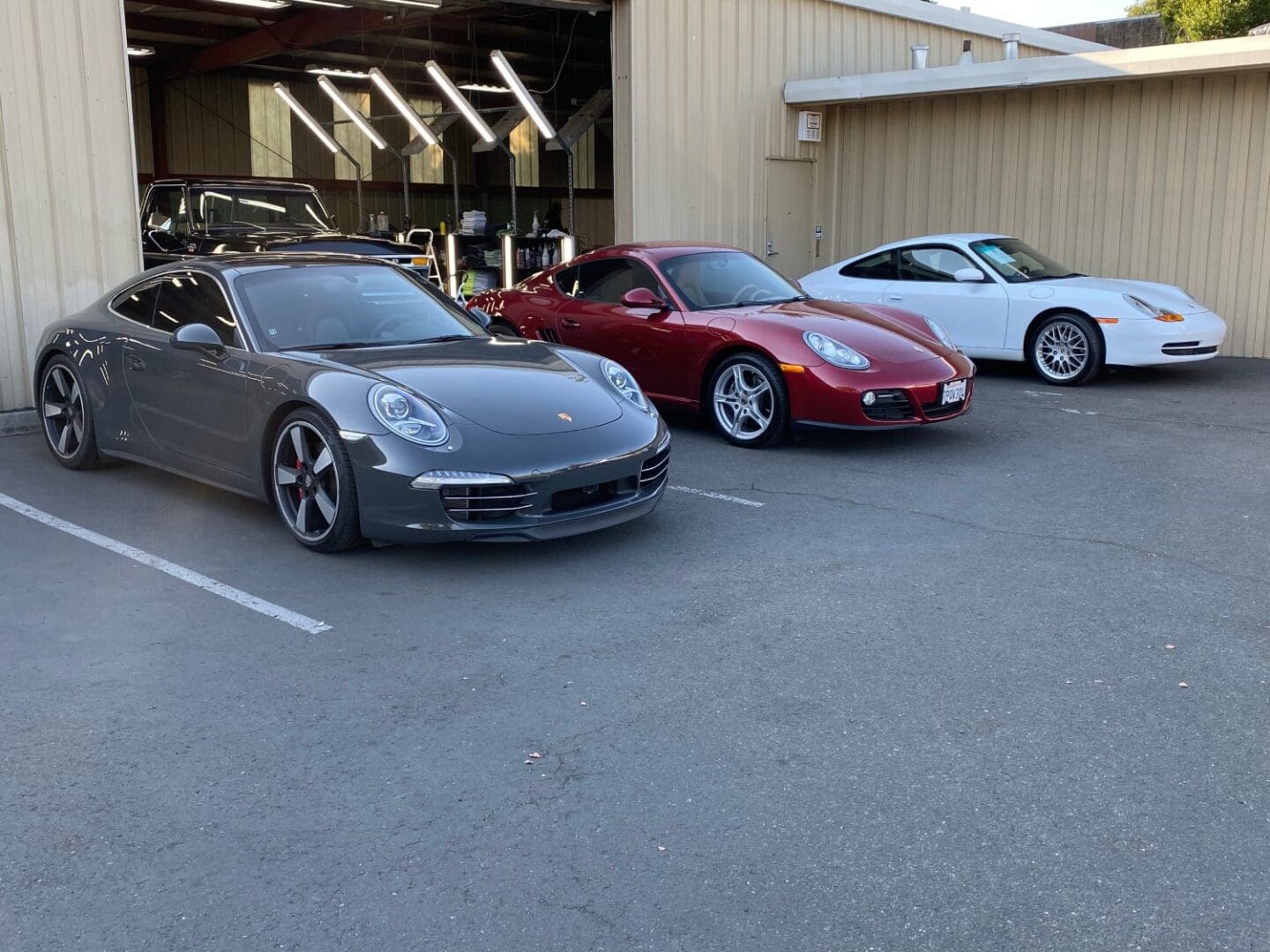 Three Ceramic Coated Porsches