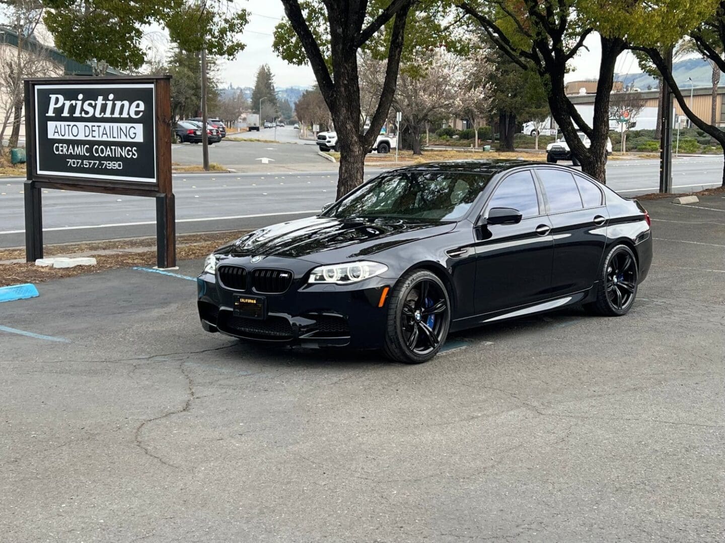 Ceramic Coated Black BMW sedan