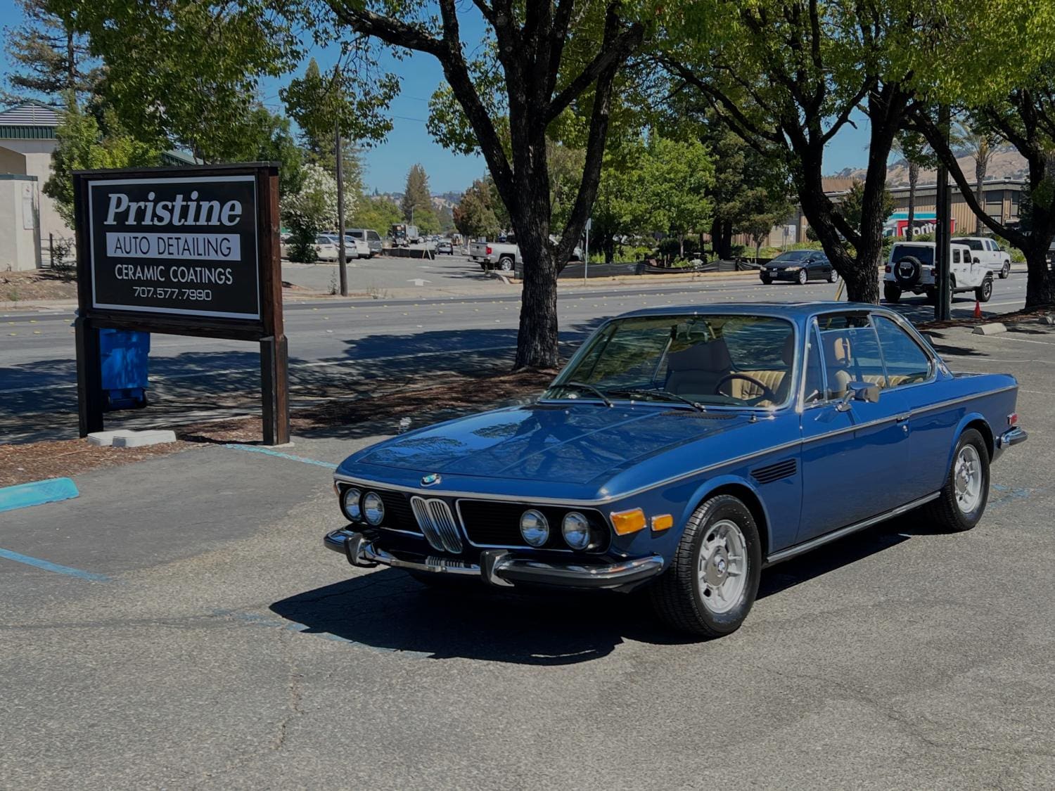 Ceramic Coated Blue vintage BMW
